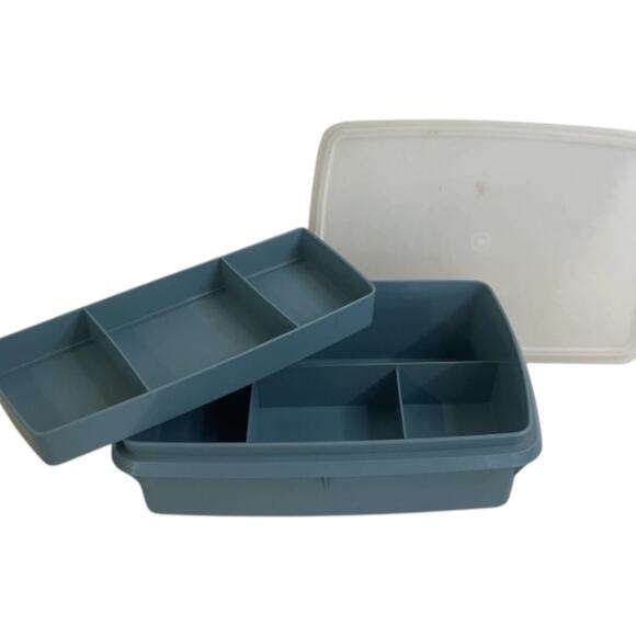 Tupperware Tuppercraft 767 Divided Stow-N-Go Sewing Crafts Tackle Box Vintage - Picture 5 of 11